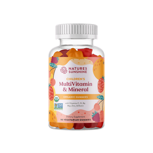 Children's multivitamin gummies bottle by Nature's Sunshine for daily nutrition