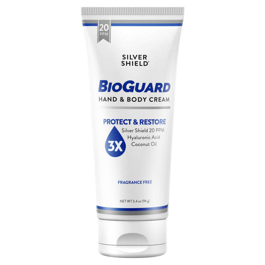 Silver Shield BioGuard Hand and Body Cream tube by Nature's Sunshine with colloidal silver formula