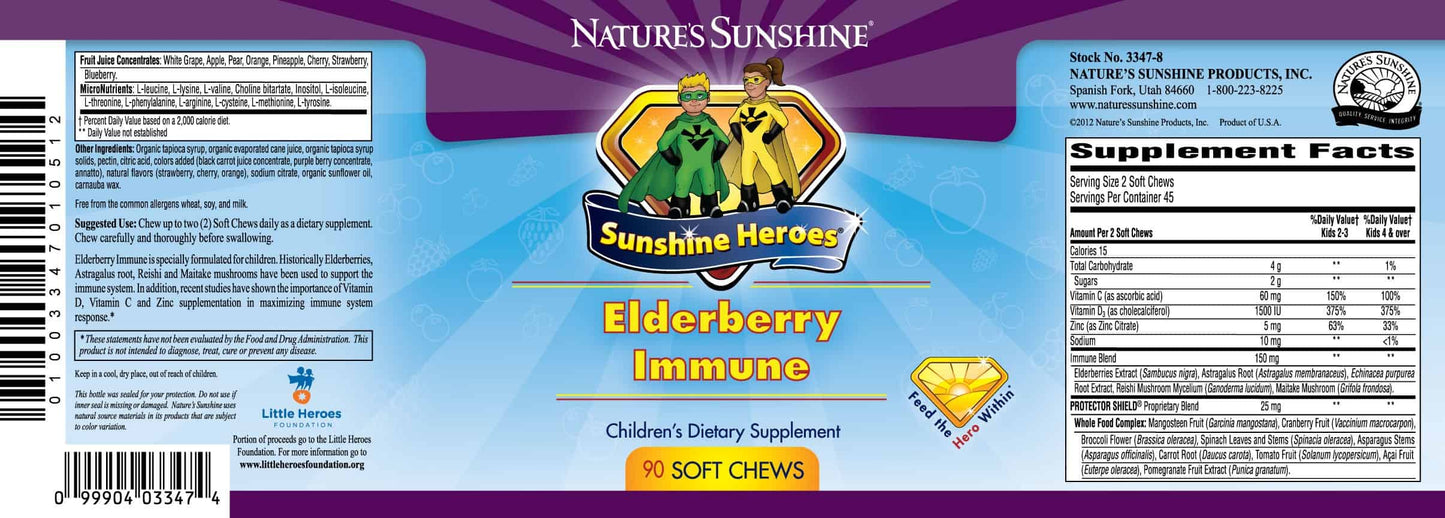 Sunshine Heroes Elderberry Immune