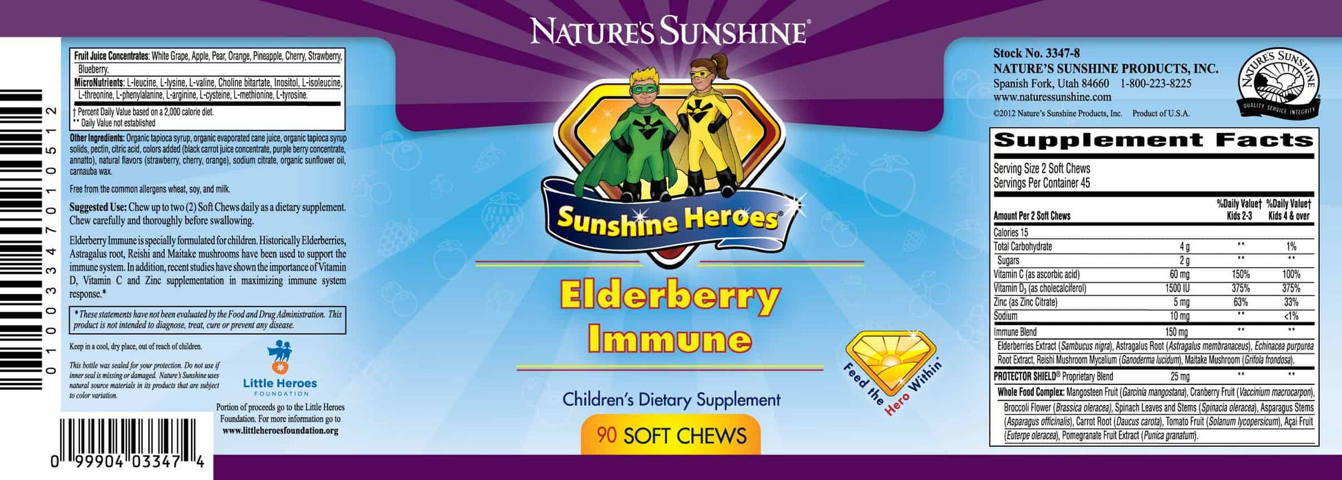 Sunshine Heroes Elderberry Immune