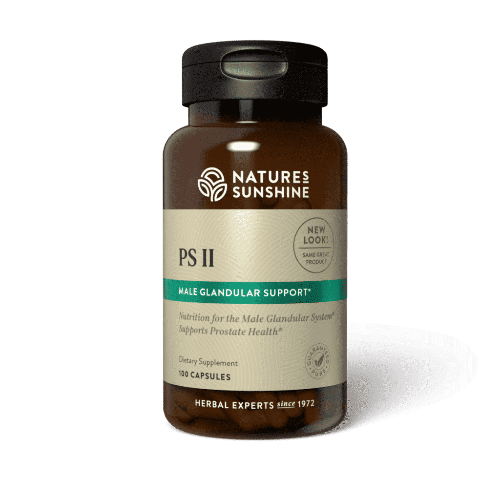 PS II prostate support supplement with saw palmetto and herbal blend.