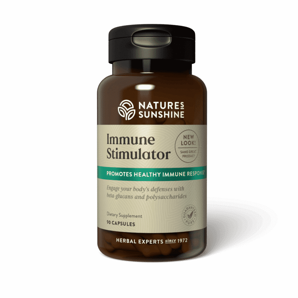 Immune support supplement with mushrooms, beta-glucans, and herbs to help strengthen the body’s natural defenses.