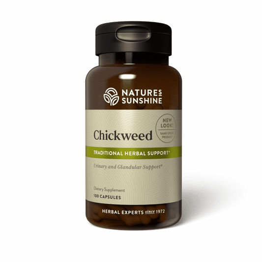 Chickweed supplement for glandular and urinary health support