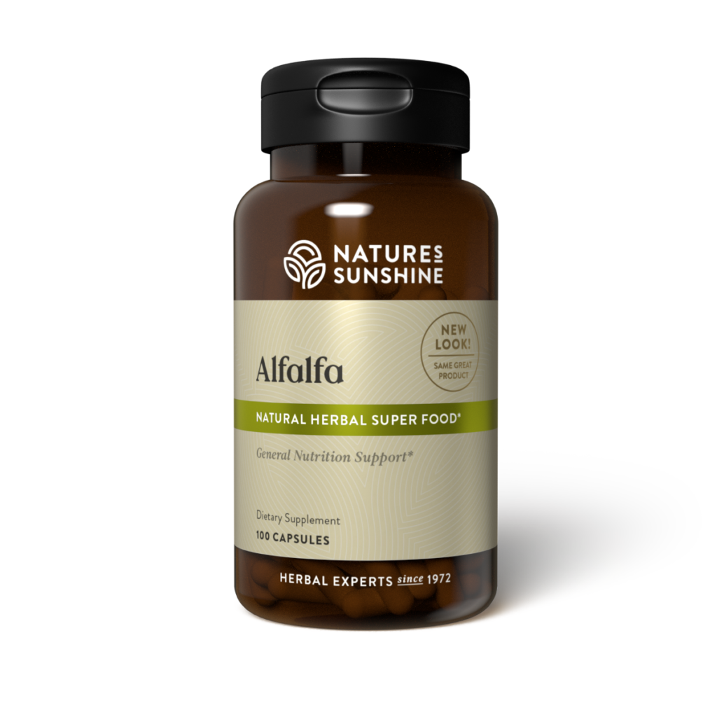 alfalfa supplement herbal capsules rich in nutrients and minerals