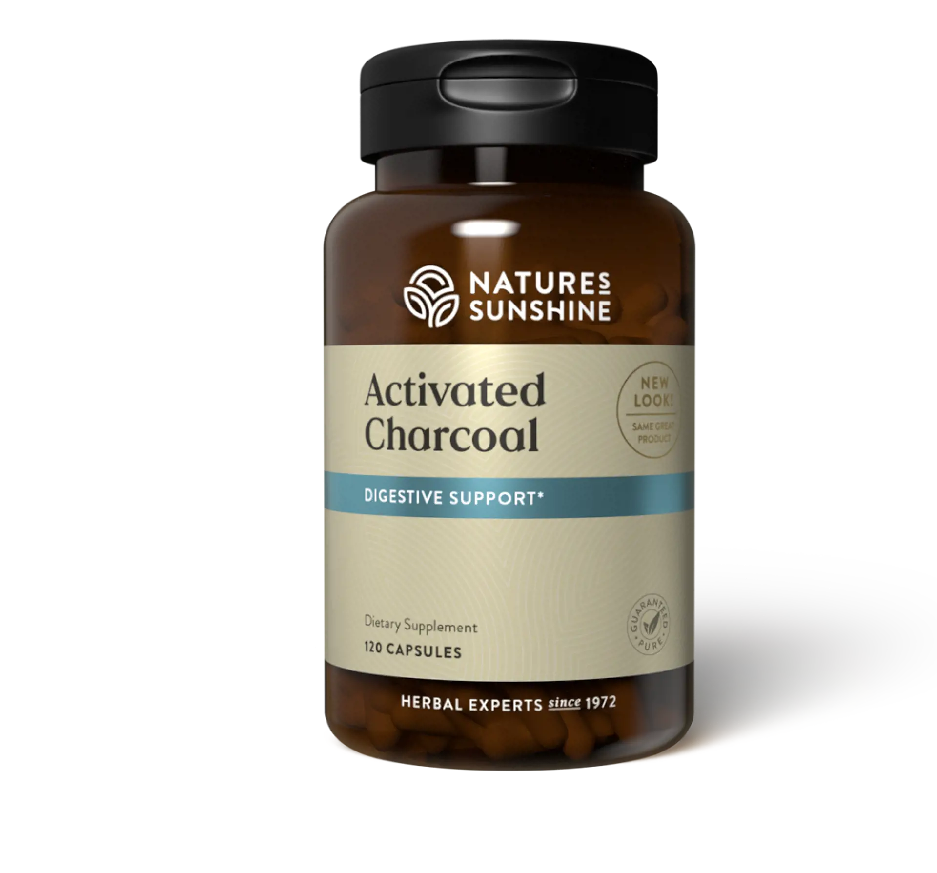 Nature’s Sunshine activated charcoal capsules for detox support