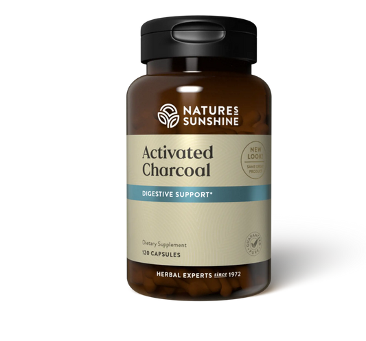 Nature’s Sunshine activated charcoal capsules for detox support