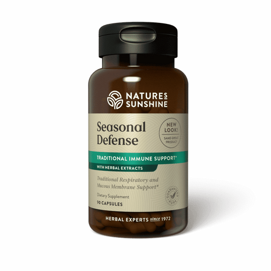 Herbal seasonal immune support supplement for respiratory health.