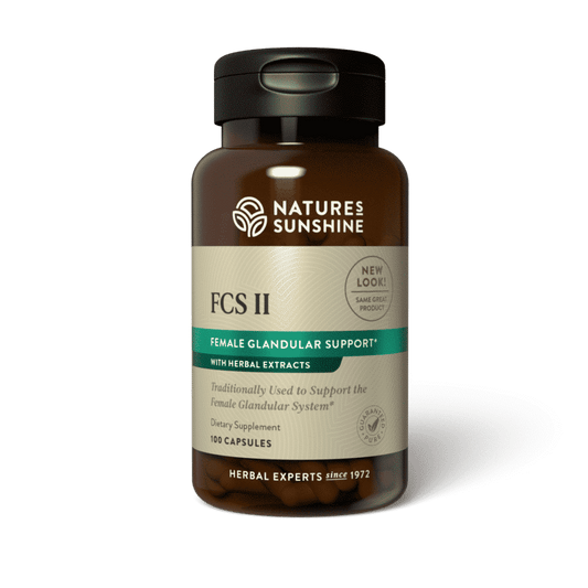 FCS II w/ Lobelia supplement bottle - Nature's Sunshine women's reproductive health herbal formula