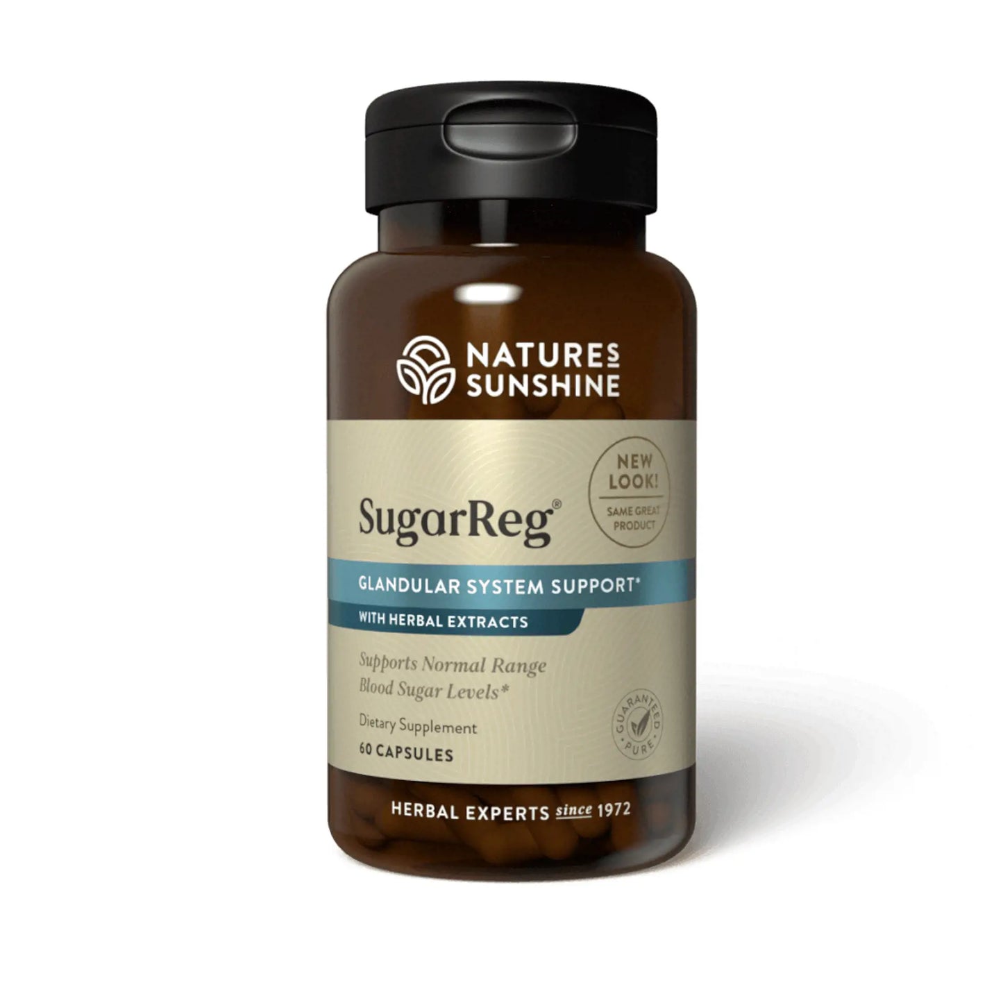 SugarReg blood sugar support supplement with herbal and nutritional ingredients.