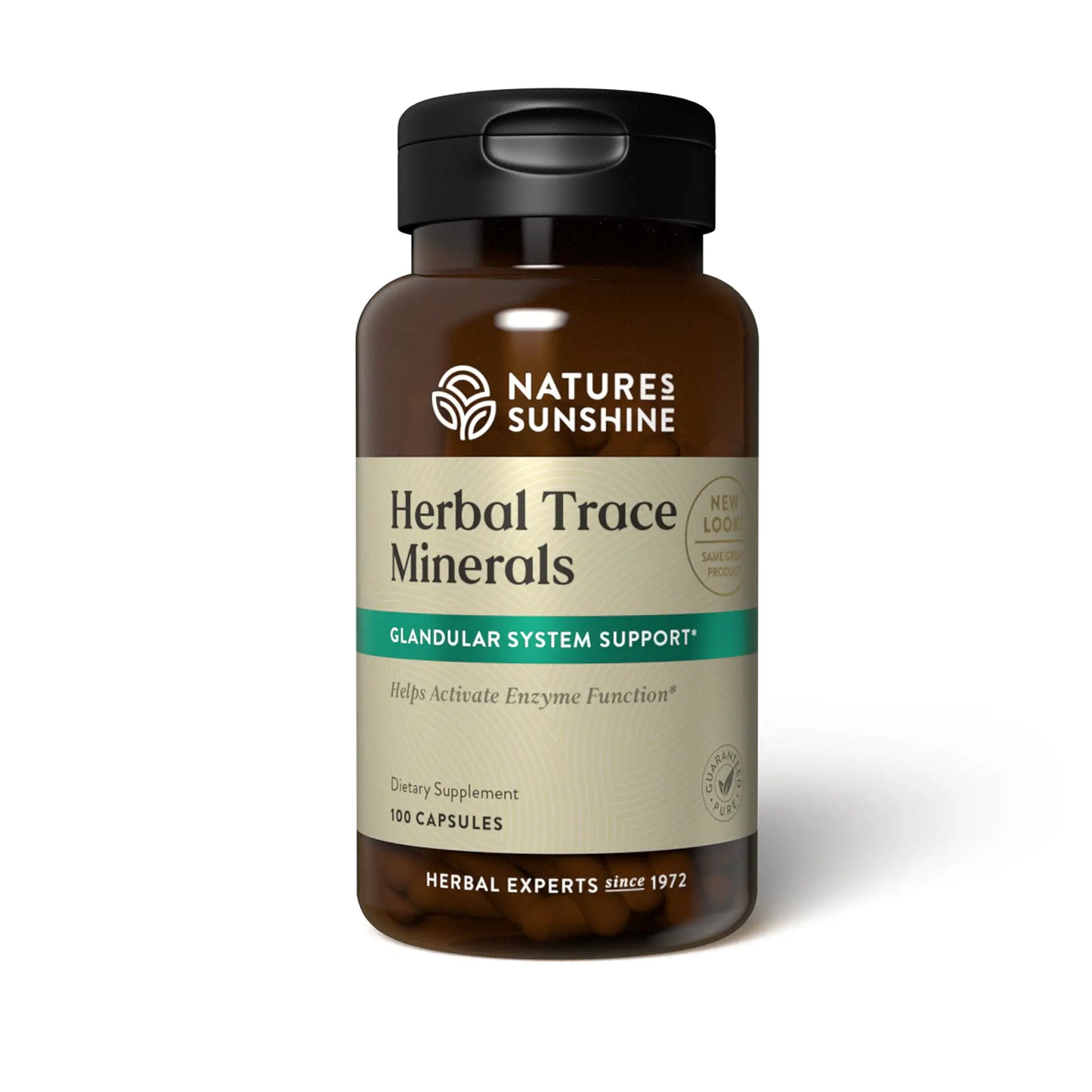 Herbal Trace Minerals Supplement with alfalfa, dandelion, and ionic minerals to support energy, hydration, and overall wellness.