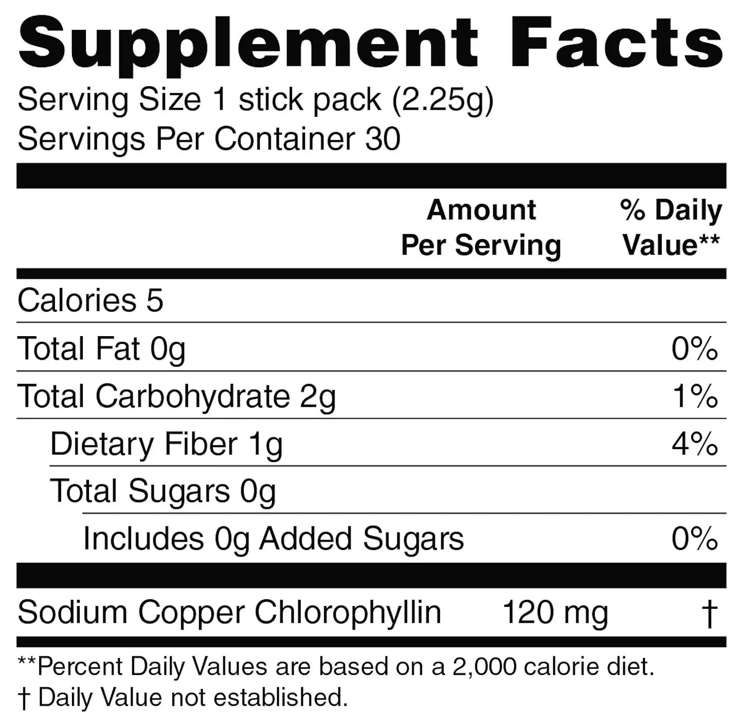 Chlorophyll Stick Packs